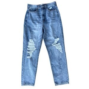 RSQ High Rise Waist Distressed 90's Straight Leg Trendy Jeans Size 29